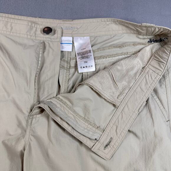 Columbia Pants Mens 38x32 Omni-Shade Cargo Hiking Outdoors Nylon Zip Pockets - Picture 8 of 9